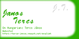 janos tercs business card