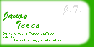 janos tercs business card